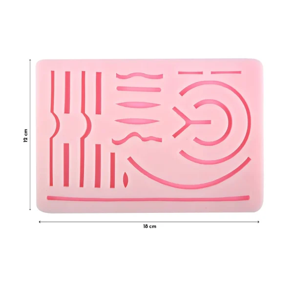 MJW Surgical White Suture Practice Kit with 20 Wound Silicone Pad