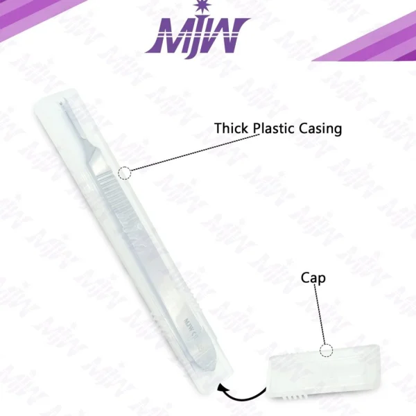 MJW Surgical Stainless Steel Scalpel Handle No 3 Plastic Casing