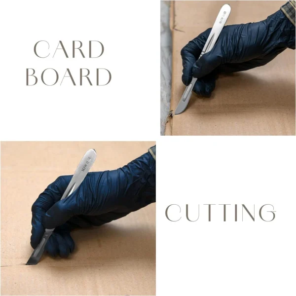 MJW Surgical Stainless Steel Crafting Scalpel Handle No 4 & 10 Pcs Scalpel No 21 Blades Uses