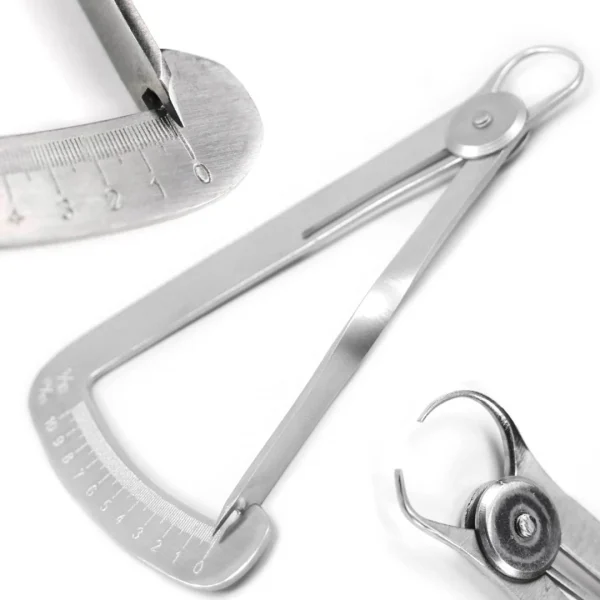 MJW Dental Ruler Dentist Laboratory Inner Crown Accurate Gauge Thick Autoclavable Measuring Tool - Image 2