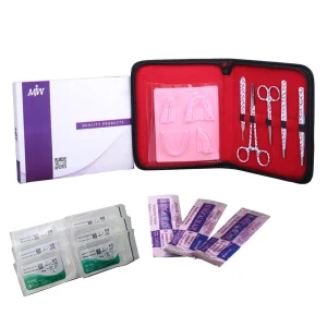 MJW Surgical Dental Suture Practice Kit with Silicone Pad & Surgical Tools for Dental Students,
