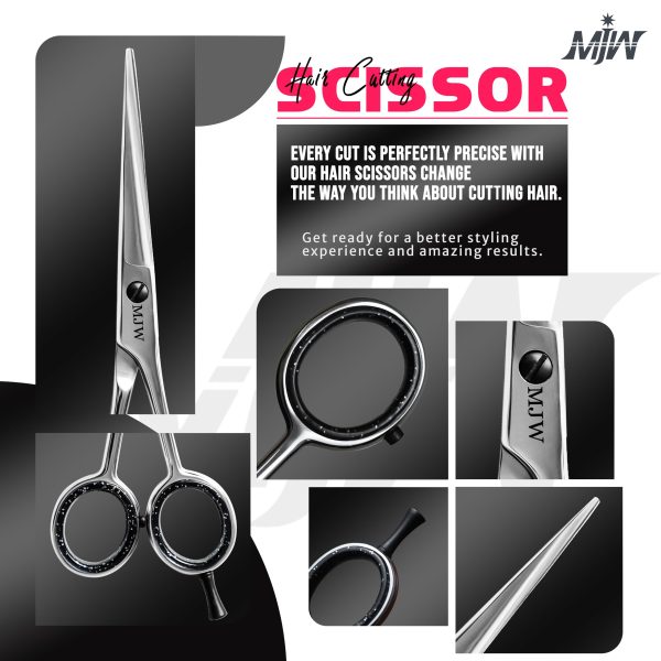 MJW-Beauty-Equipments-Barbar-Hair-Cutting-Scissors-Silver-3