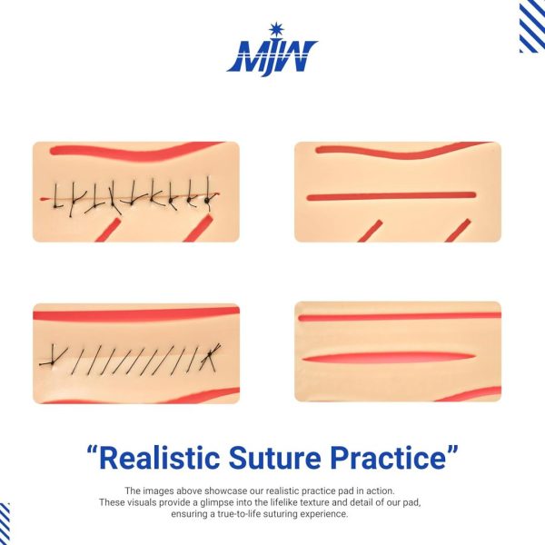 MJW Dual Silicone Suture Practice Pad for medical students