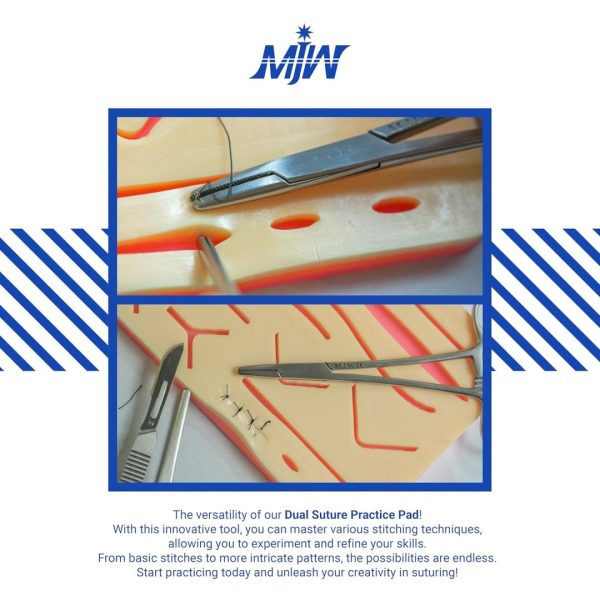 MJW Dual Silicone Suture Practice Pad for UK & EU