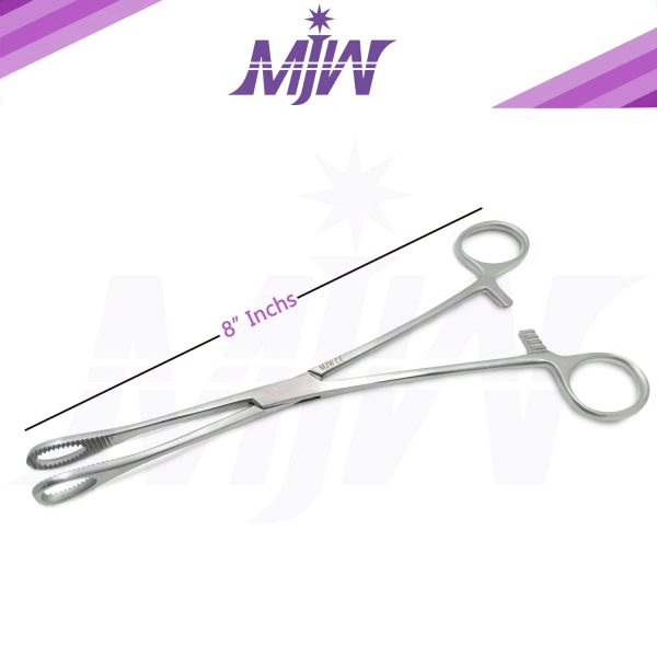 MJW Medical Instruments Sponge Forceps Closed Round Body