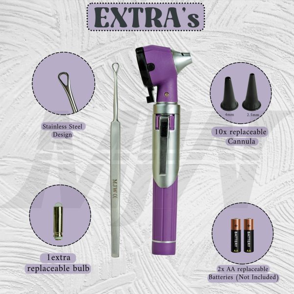 MJW-Medical-Instruments-Purpule-ENT-Otoscope-2