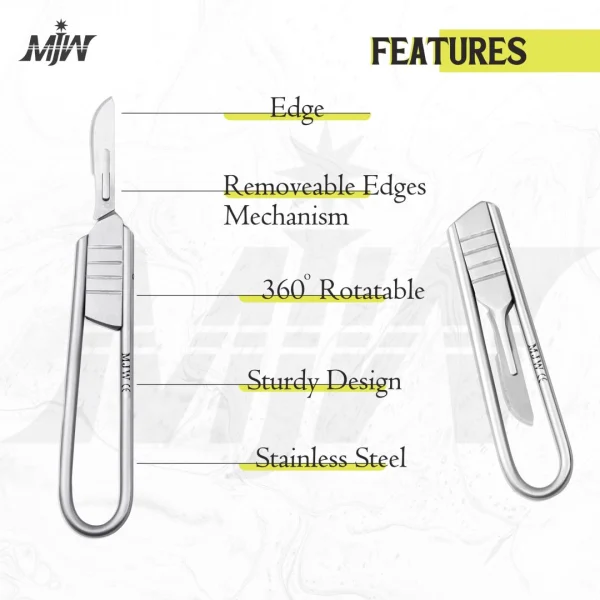 MJW Surgical Folding Scalpel Handle No 3 Features