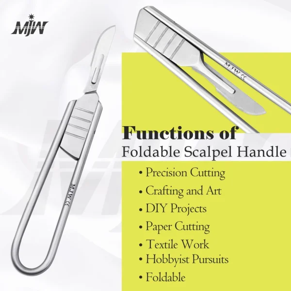 MJW UK Surgical Folding Scalpel Handle No 3 for hospitals