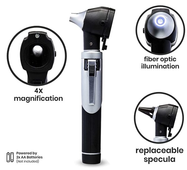 MJW-Medical-Instruments-Black-Handle-ENT-Otoscope-1