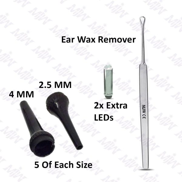 MJW-Medical-Instruments-Black-Handle-ENT-Otoscope-1