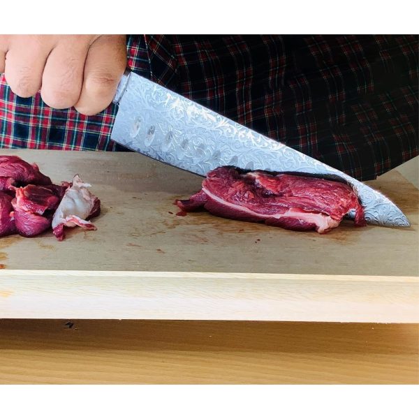 XE 8 inches Japanese High Carbon Stainless Steel 67 Layers Sharp Kitchen Chef Knife with Full Tang Blade and Ergonomic Handle - Image 4
